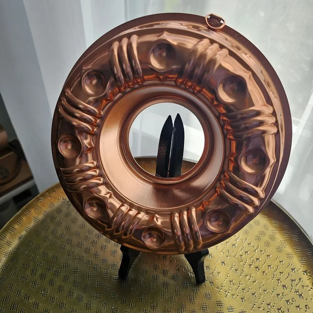Vintage Copper Tone Aluminum Mold Retro Kitchen Decor Wall Hanging